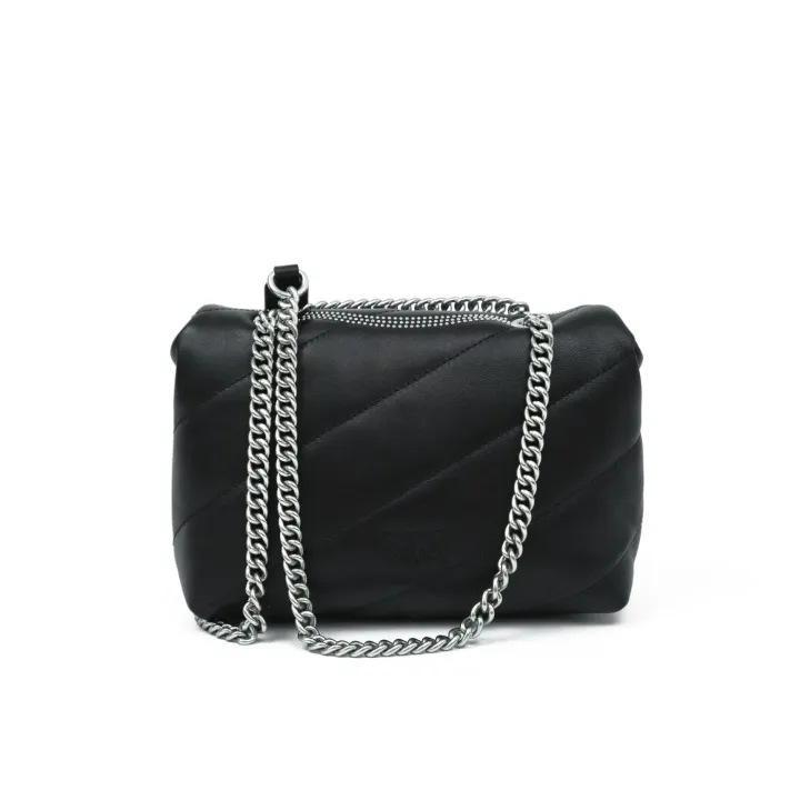 MINI LOVE BAG PUFF MAXI QUILT — black