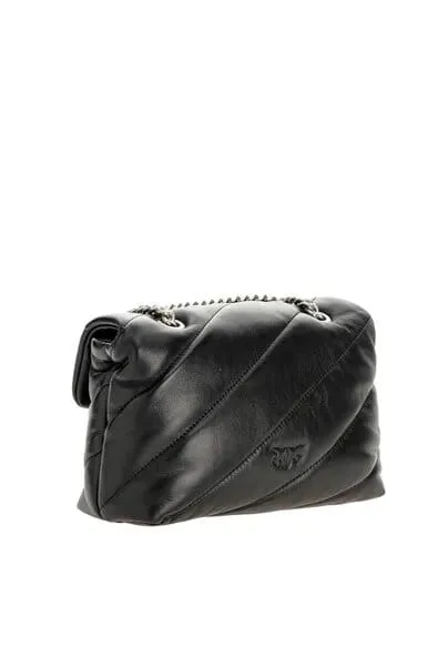 MINI LOVE BAG PUFF MAXI QUILT — black/silver — фото 3