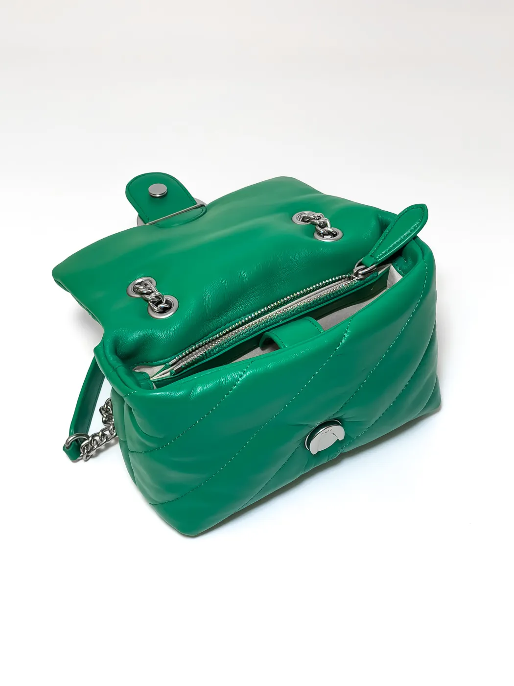 MINI LOVE BAG PUFF MAXI QUILT — green — фото 4
