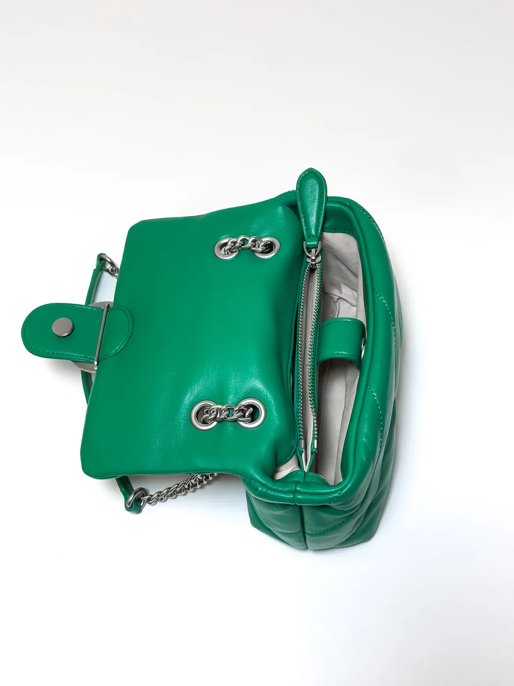 MINI LOVE BAG PUFF MAXI QUILT — green — фото 6