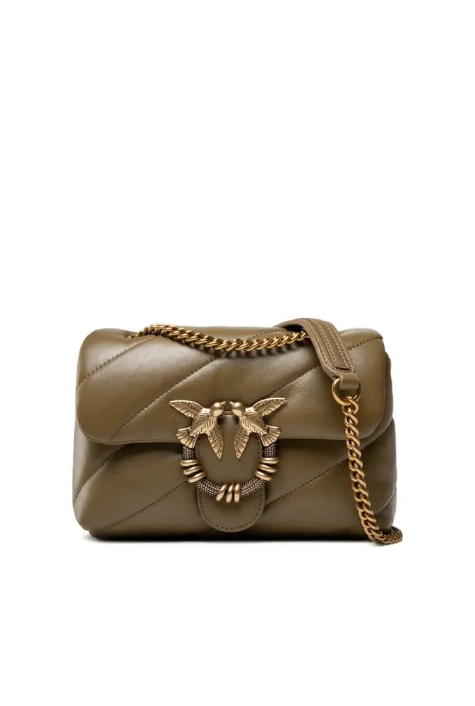 MINI LOVE BAG PUFF MAXI QUILT JEWEL — ashen walnut