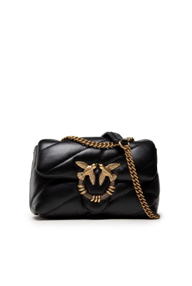 MINI LOVE BAG PUFF MAXI QUILT JEWEL — black