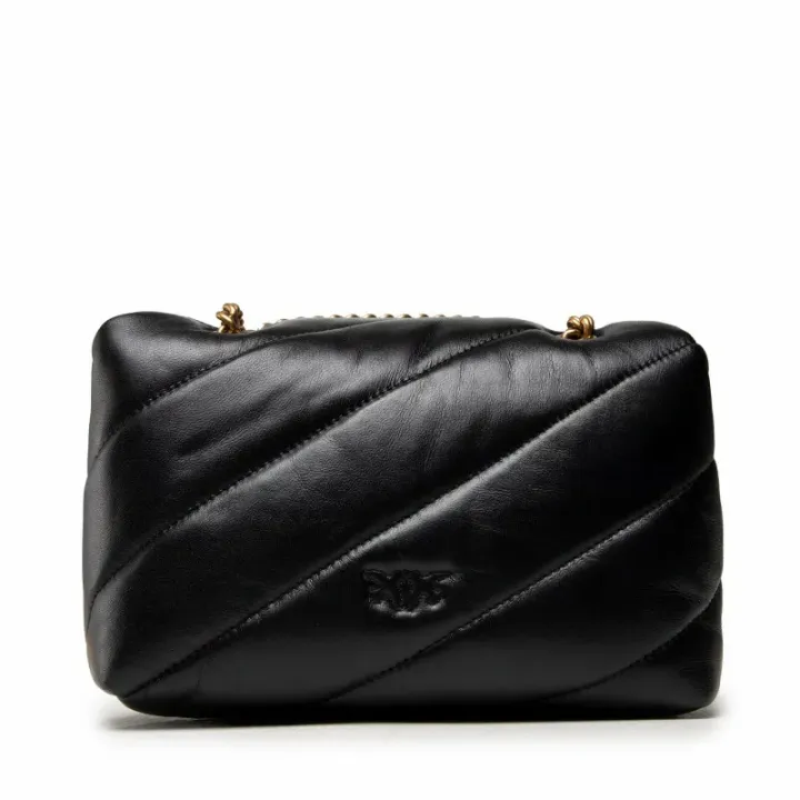 MINI LOVE BAG PUFF MAXI QUILT JEWEL — black