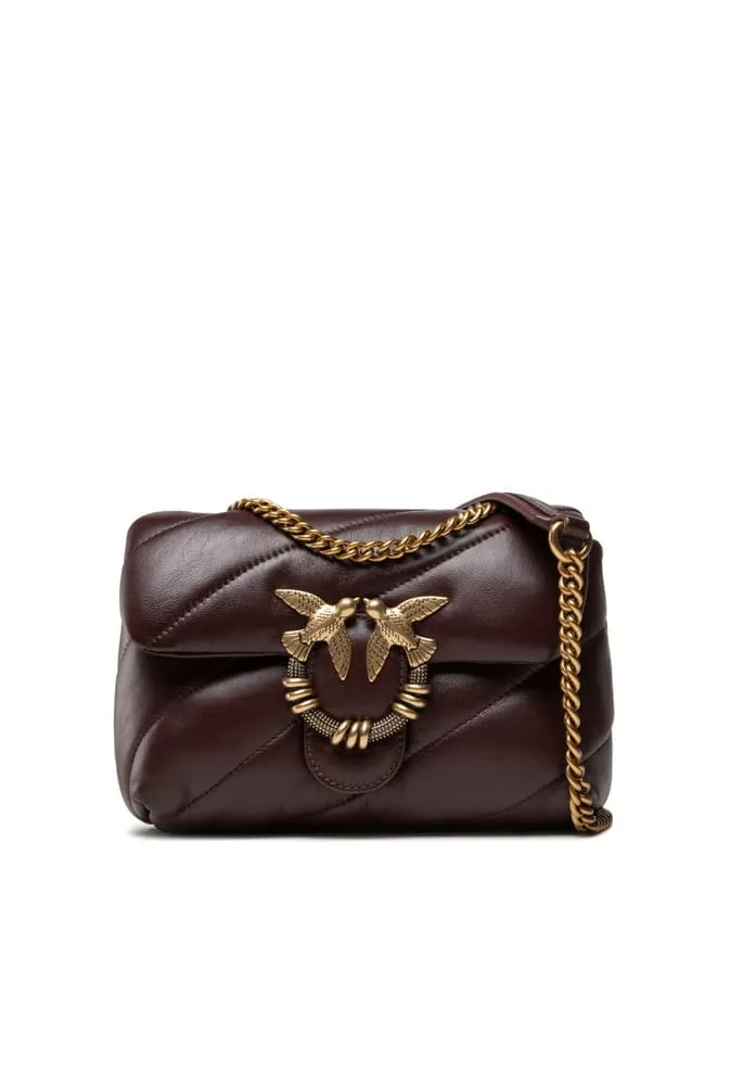 MINI LOVE BAG PUFF MAXI QUILT JEWEL — bordeaux