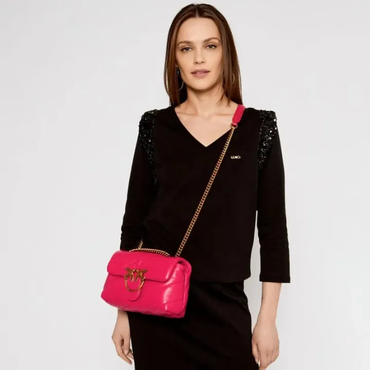 MINI LOVE BAG PUFF MAXI QUILT — magenta