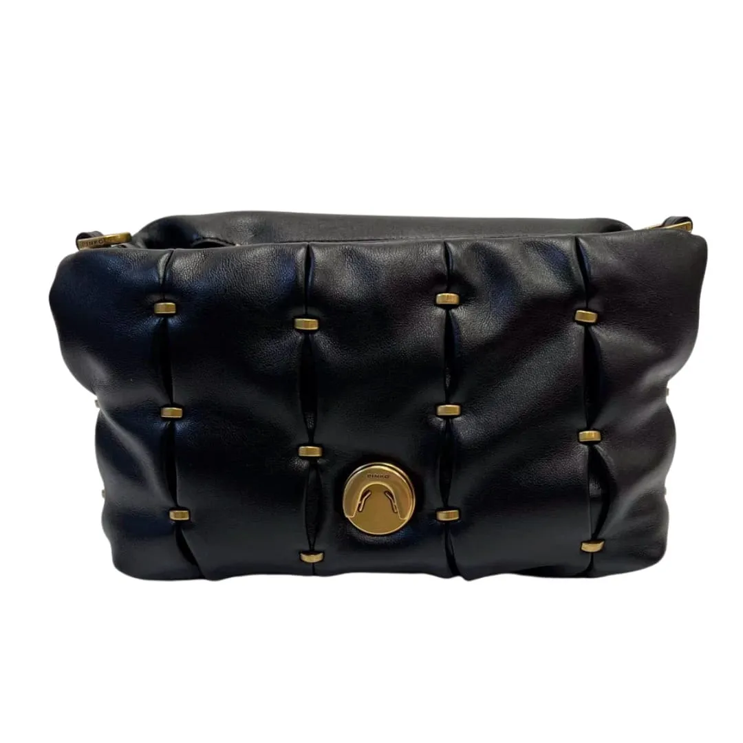 MINI LOVE BAG PUFF PINCHED — black — фото 4