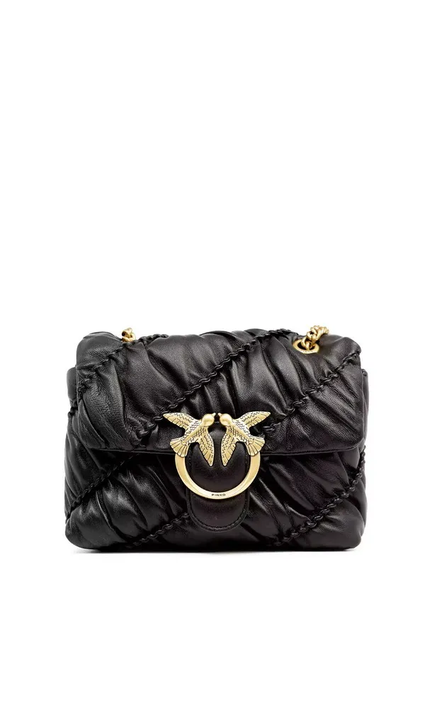 MINI LOVE BAG PUFF RUFFLE — black