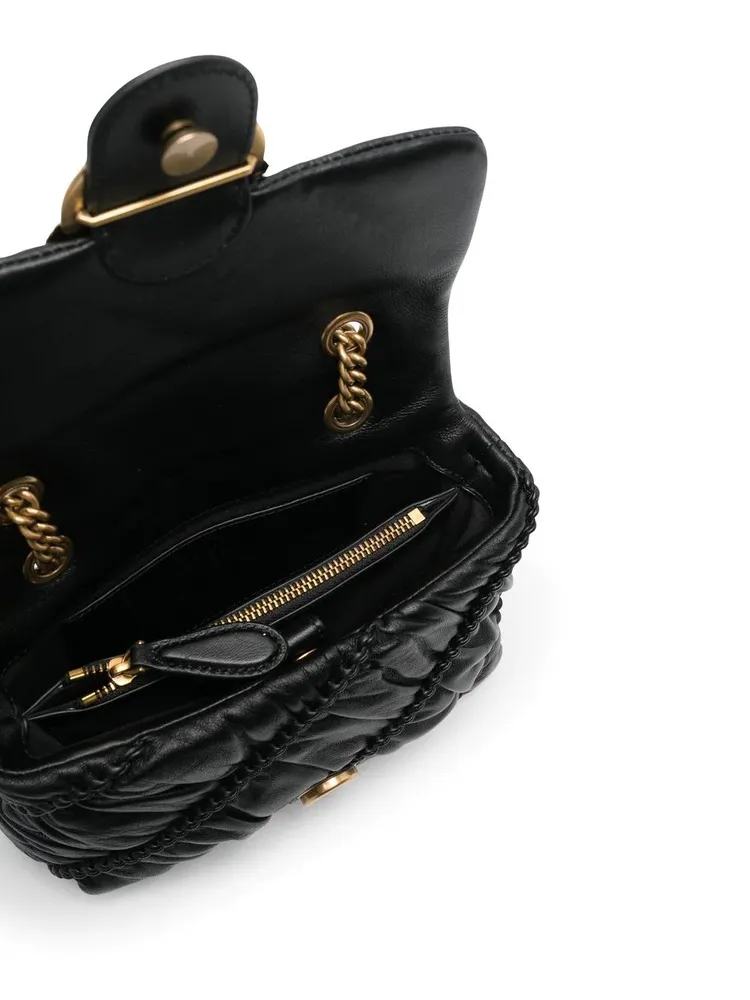 MINI LOVE BAG PUFF RUFFLE — black — фото 5