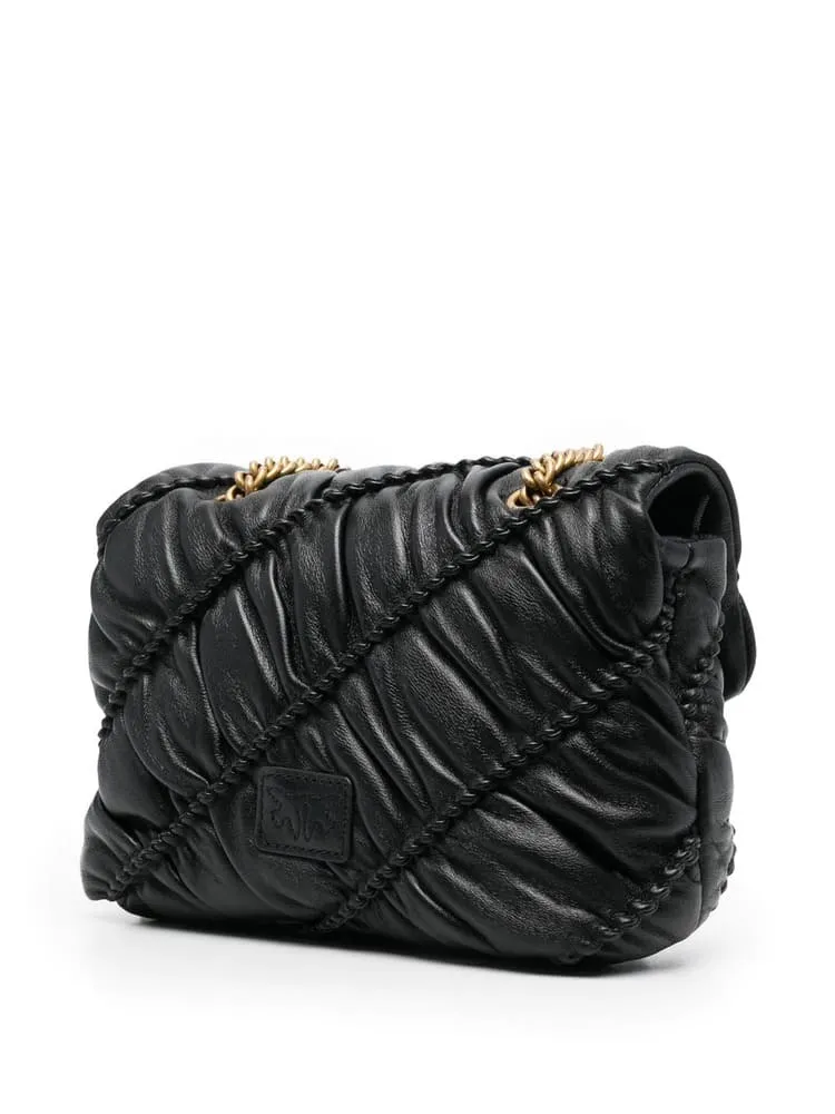 MINI LOVE BAG PUFF RUFFLE — black — фото 4