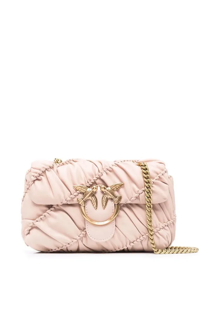 MINI LOVE BAG PUFF RUFFLE — dusty pink