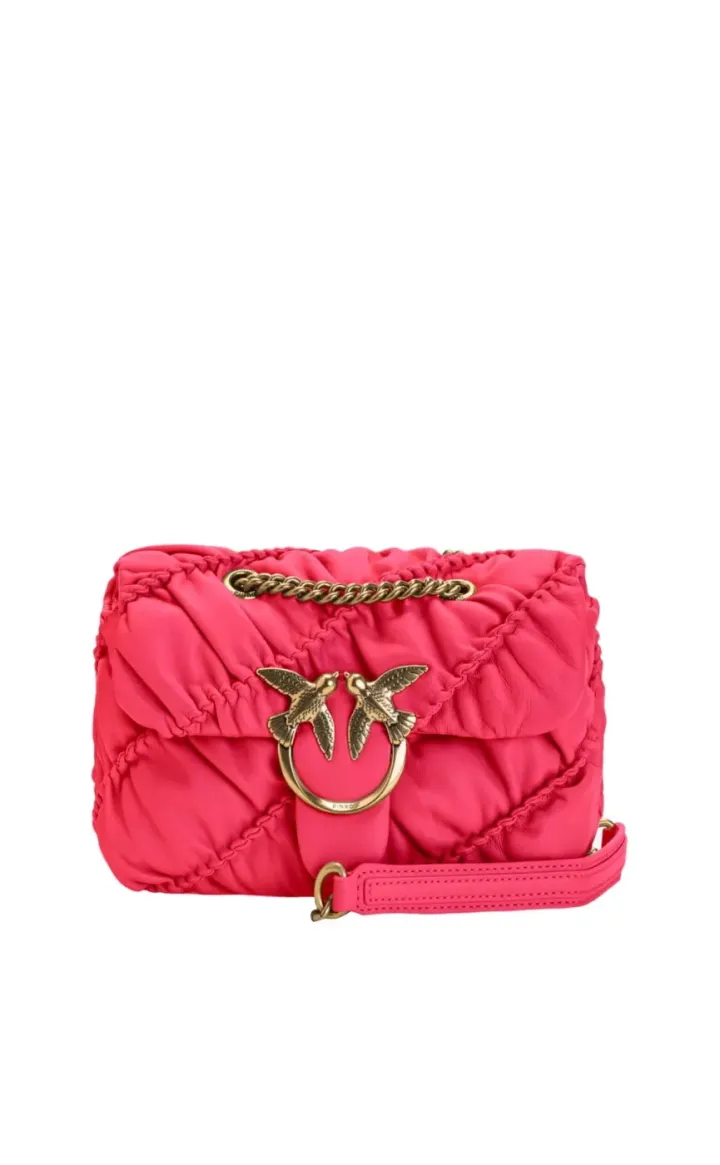 MINI LOVE BAG PUFF RUFFLE — fuchsia