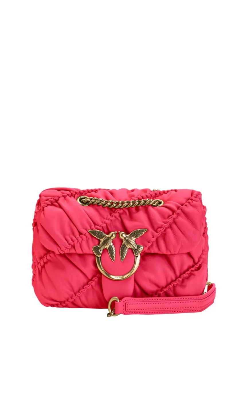 MINI LOVE BAG PUFF RUFFLE — fuchsia