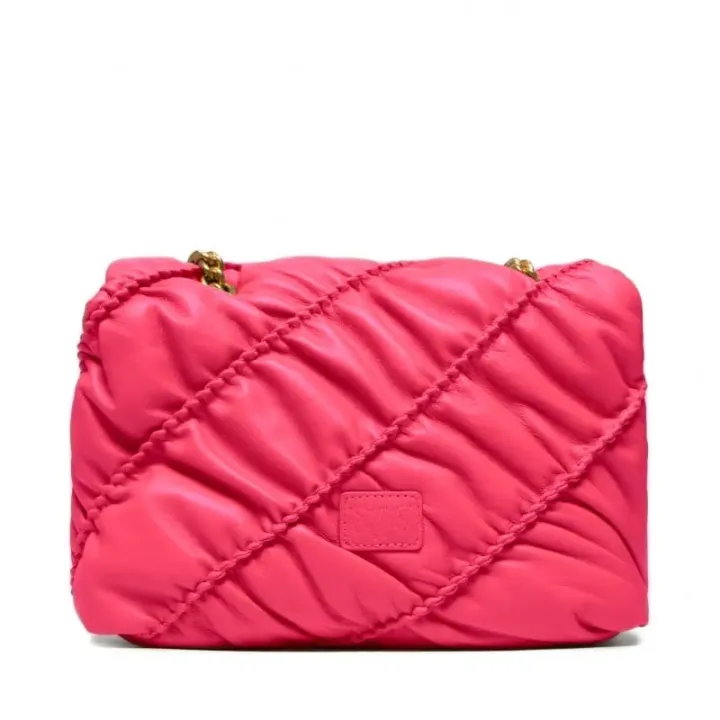 MINI LOVE BAG PUFF RUFFLE — fuchsia