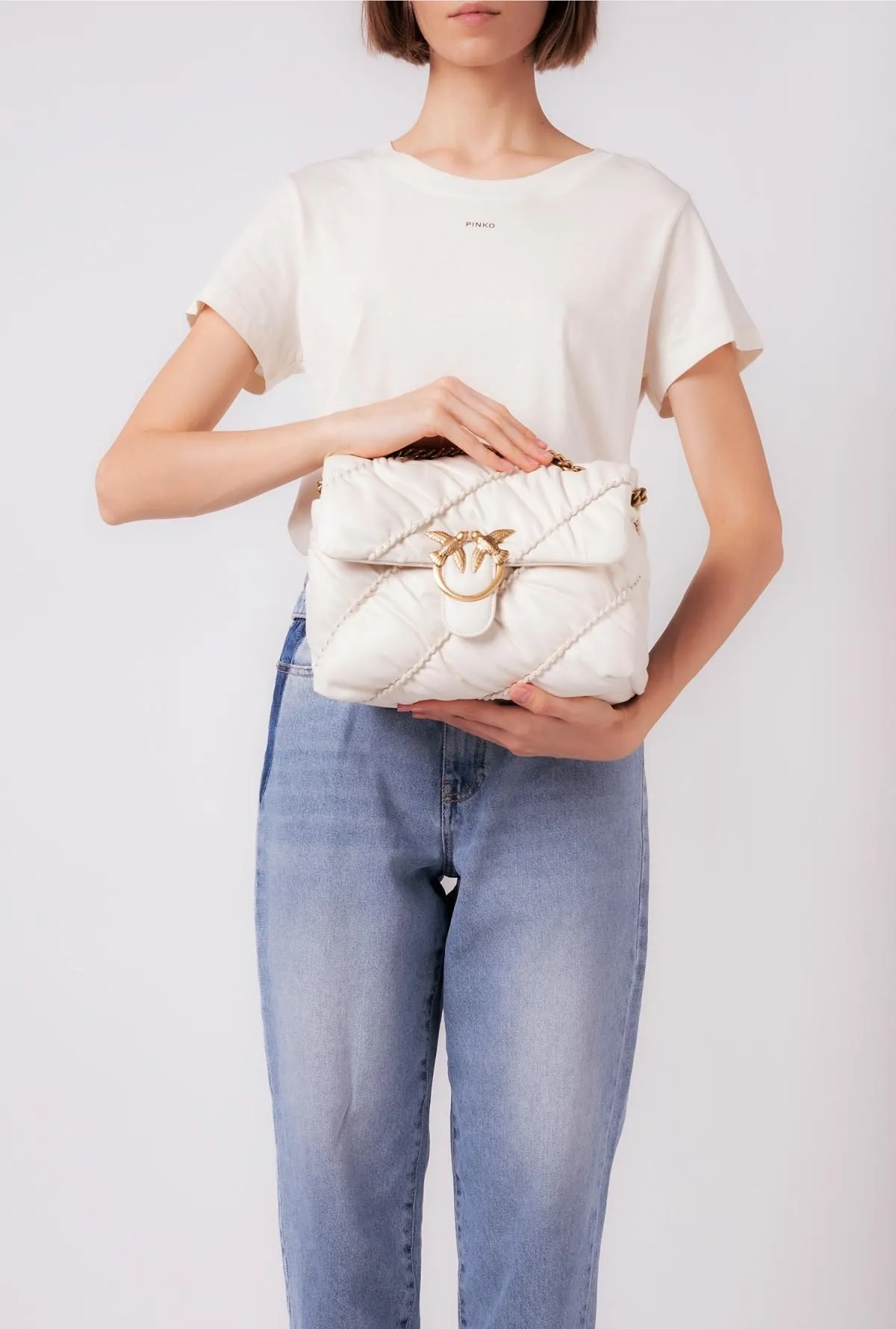 CLASSIC LOVE BAG PUFF RUFFLE — white — фото 2