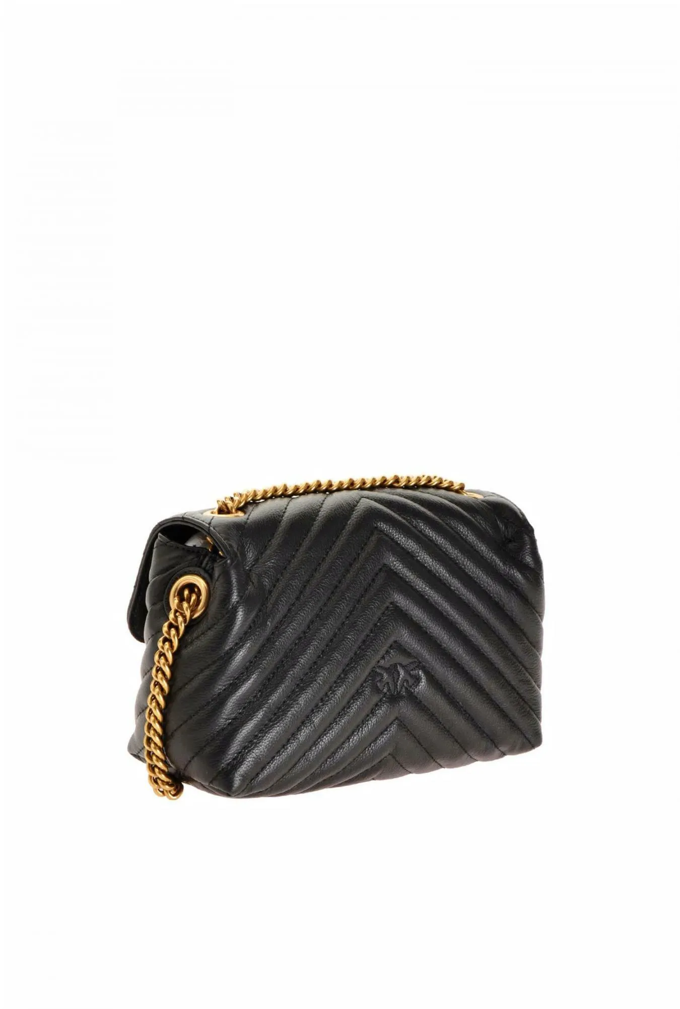 MINI LOVE BAG PUFF V QUILT — black