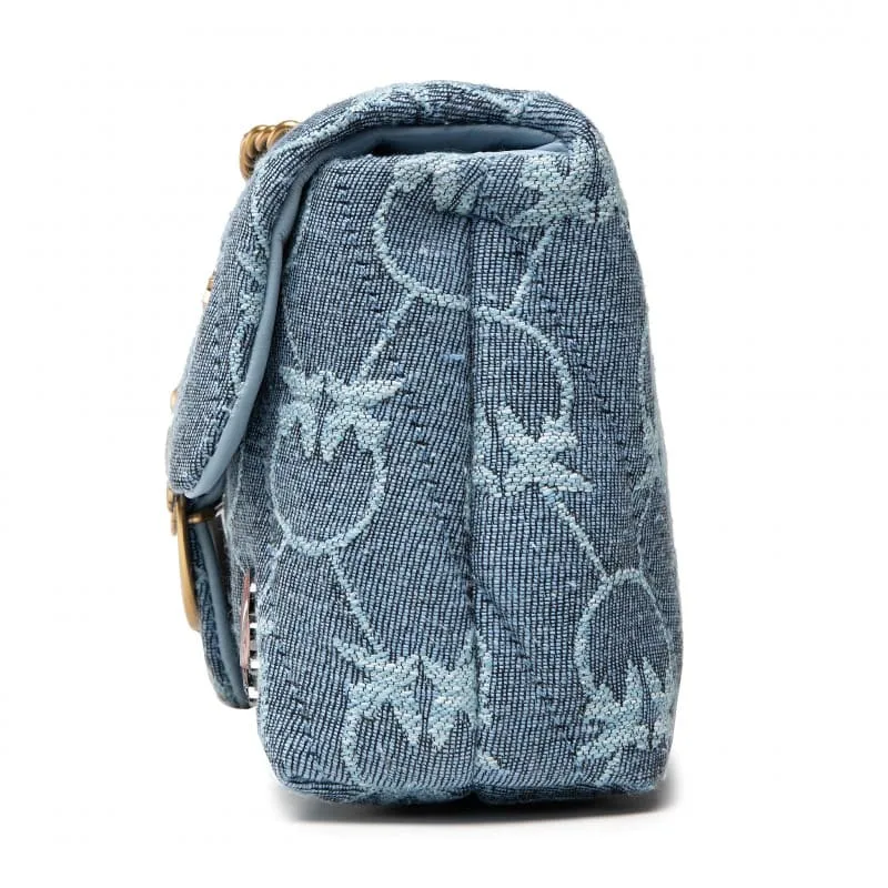 MINI LOVE BAG PUFF VARSITY PINS — light blue — фото 5