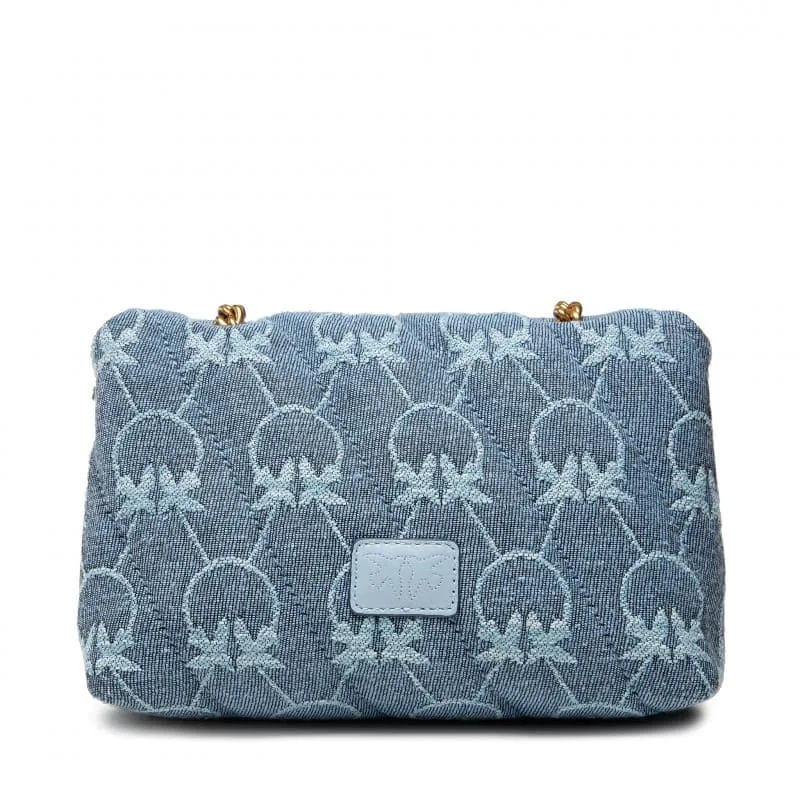 MINI LOVE BAG PUFF VARSITY PINS — light blue — фото 4