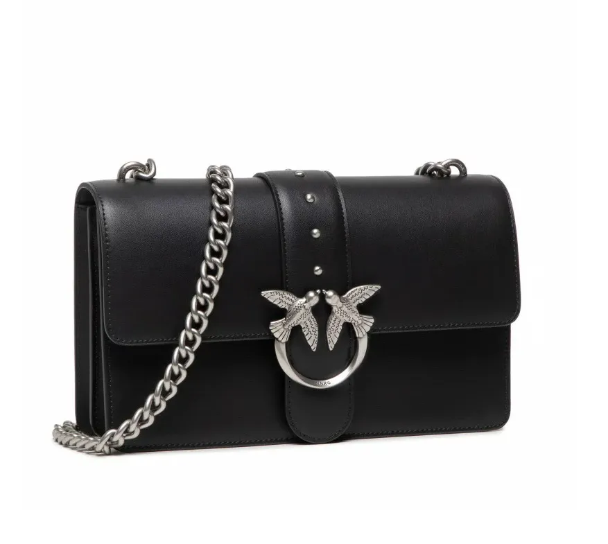 MINI LOVE BAG SIMPLY — black/silver