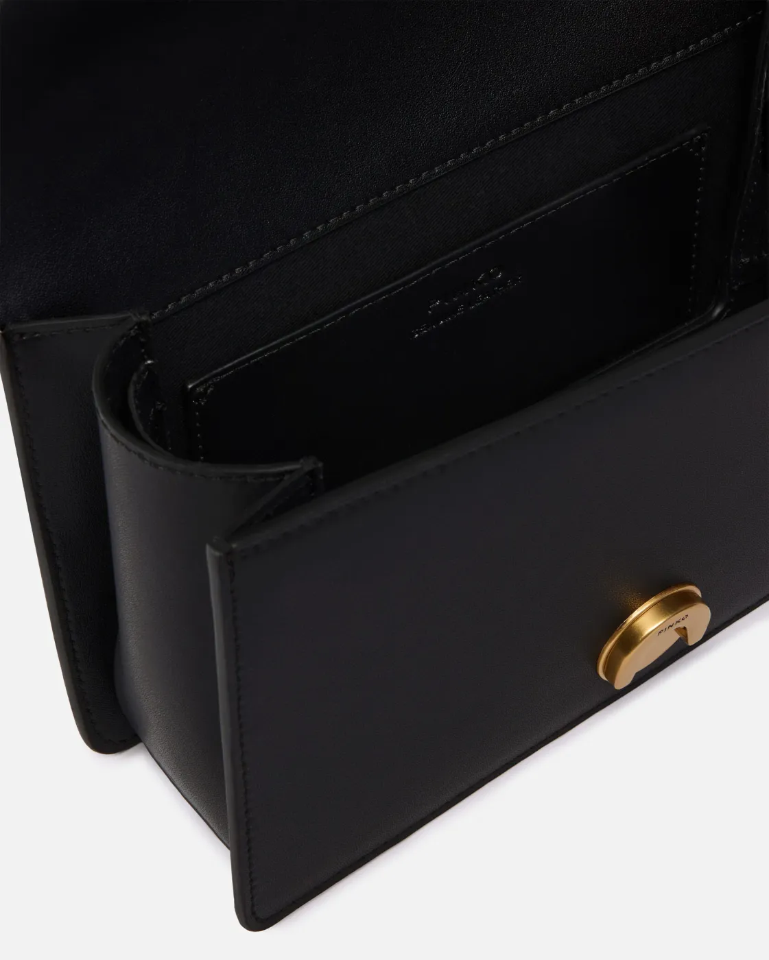 CLASSIC LOVE BAG WITH CARABINER CLAPS — black — фото 3