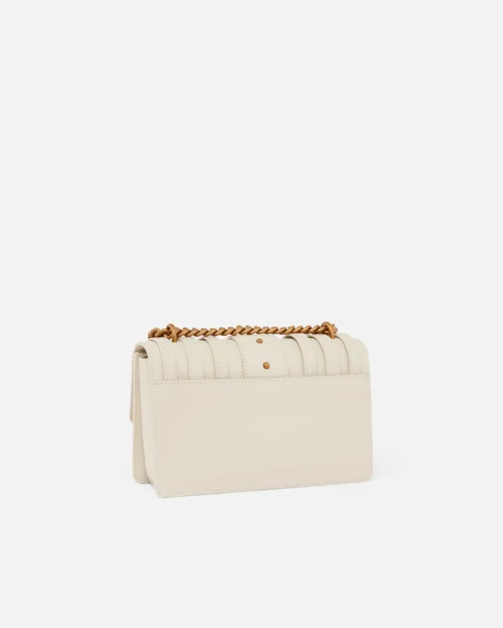 MINI LOVE BAG WITH CARABINER CLAPS — white
