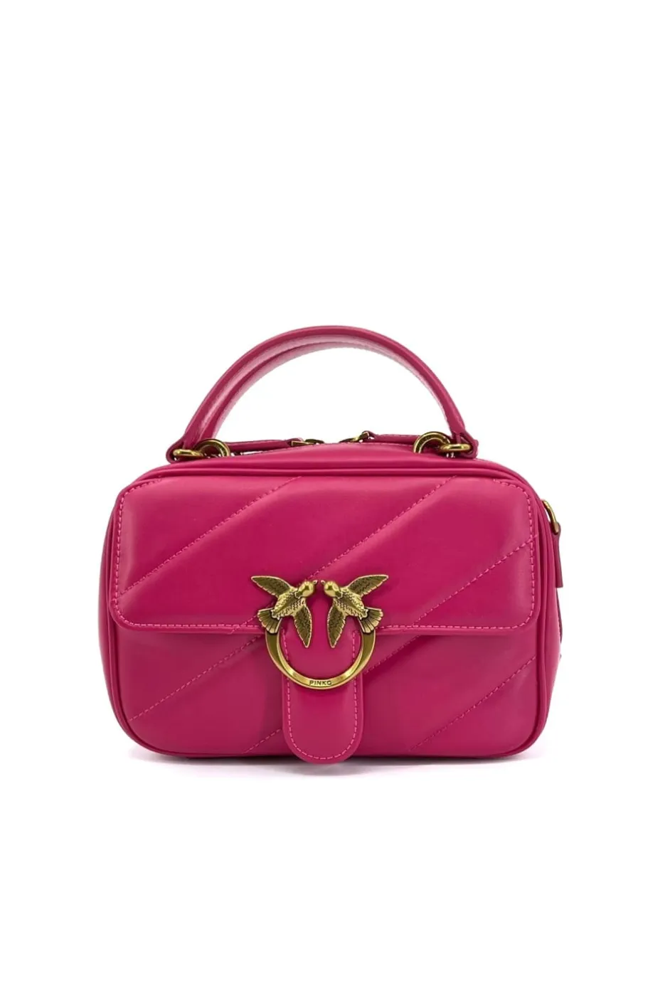 MINI SQUARE BAG MAXI QUILT — fuchsia
