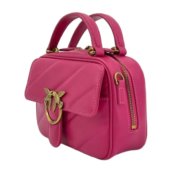 MINI SQUARE BAG MAXI QUILT — fuchsia