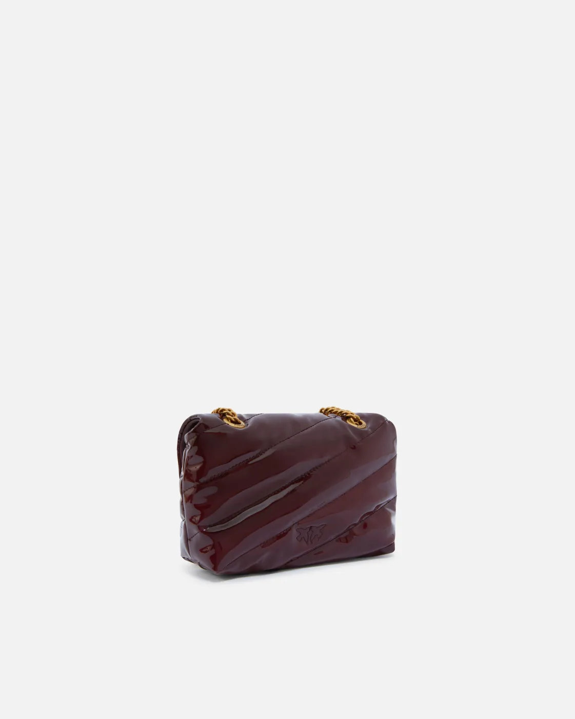 PATENT MINI LOVE BAG PUFF CROSSBODY BAG — bordeaux — фото 4