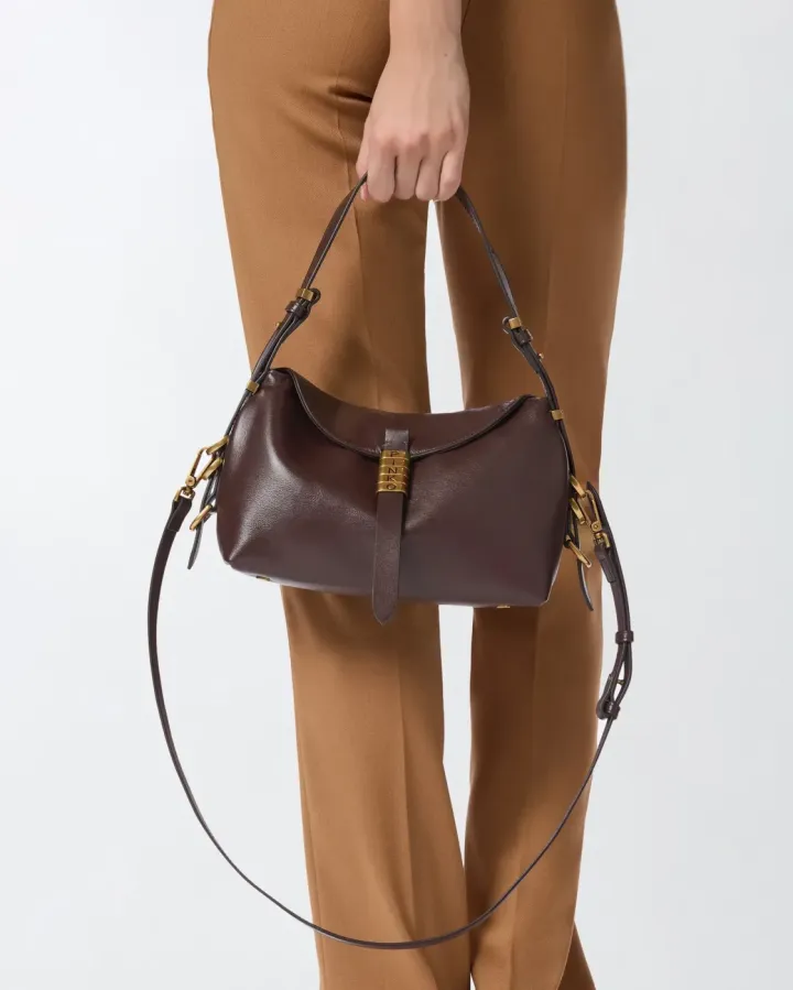 SADDLE BAG SMALL LEATHER BAG — red woody
