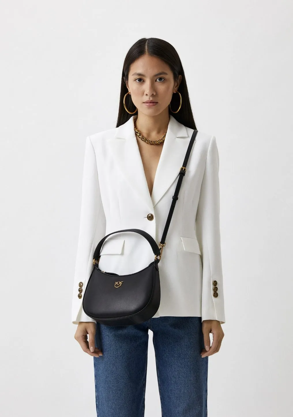 SIMPLY LOVE BAG HALF MOON — black